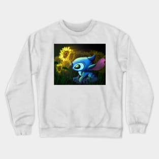 stitch sunflower garden Crewneck Sweatshirt